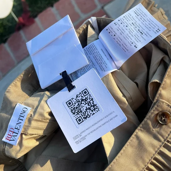 Red Valentino Pleated Mini Skirt Beige Tan Micro Skort Size 40 US 4 Small NWT - Picture 6 of 7